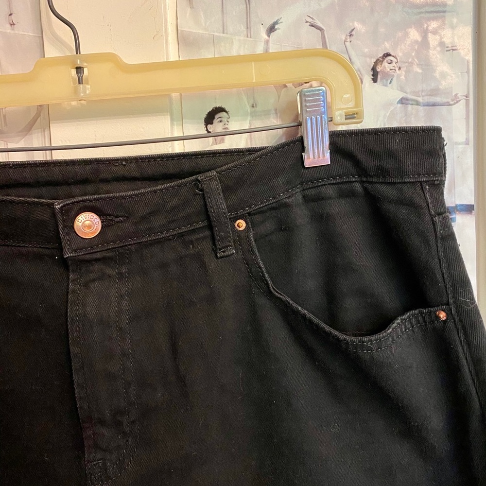 Divided H&M Black Denim Mini Skirt